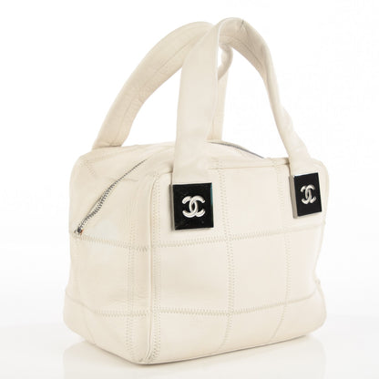 Chanel Caviar Square Stitched Tote White 3 of 8
