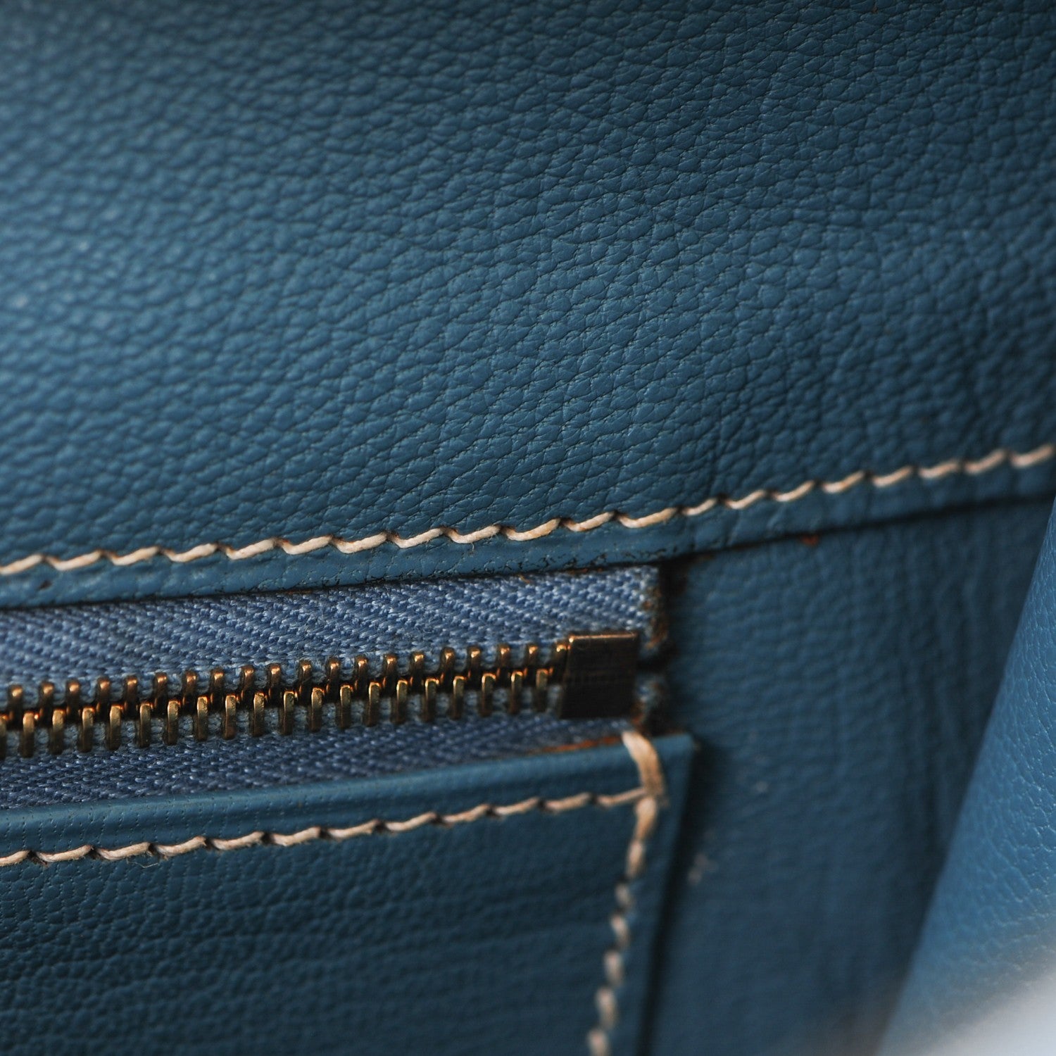 Hermes Togo Birkin 40 Blue Jean 12 of 27