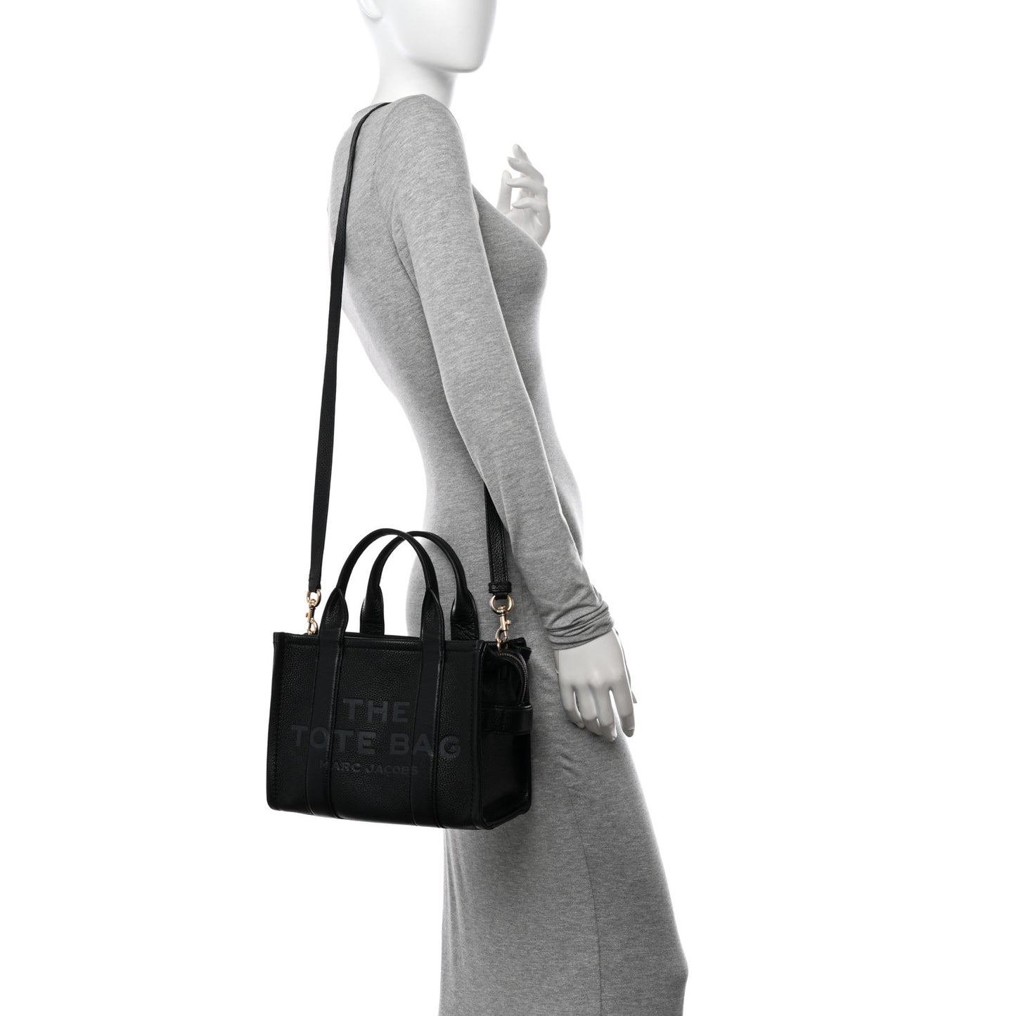 Grained Calfskin Small The Tote Bag Black