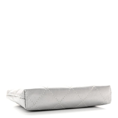 Chanel Metallic Aged Calfskin Quilted Palette Key Holder Case Silver 4 of 8