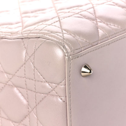 Christian Dior Pearly Lambskin Cannage Medium Lady Dior Lotus 7 of 15