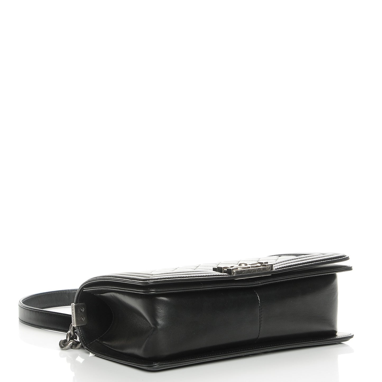 Lambskin Quilted Medium Boy Flap Black
