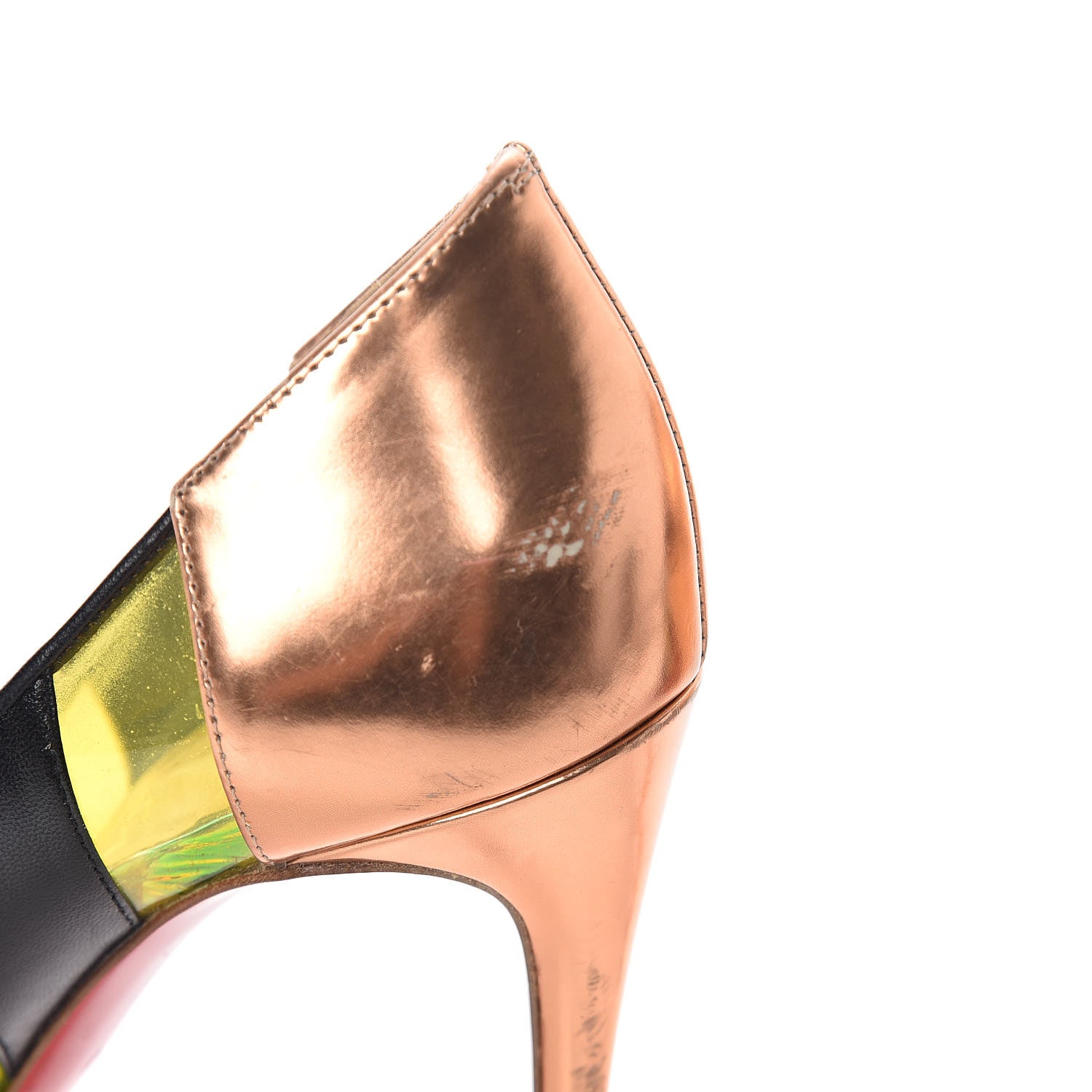 Christian Louboutin PVC Patent Metallic Calfskin Brandy 100 Pumps 38 Multicolor 14 of 14