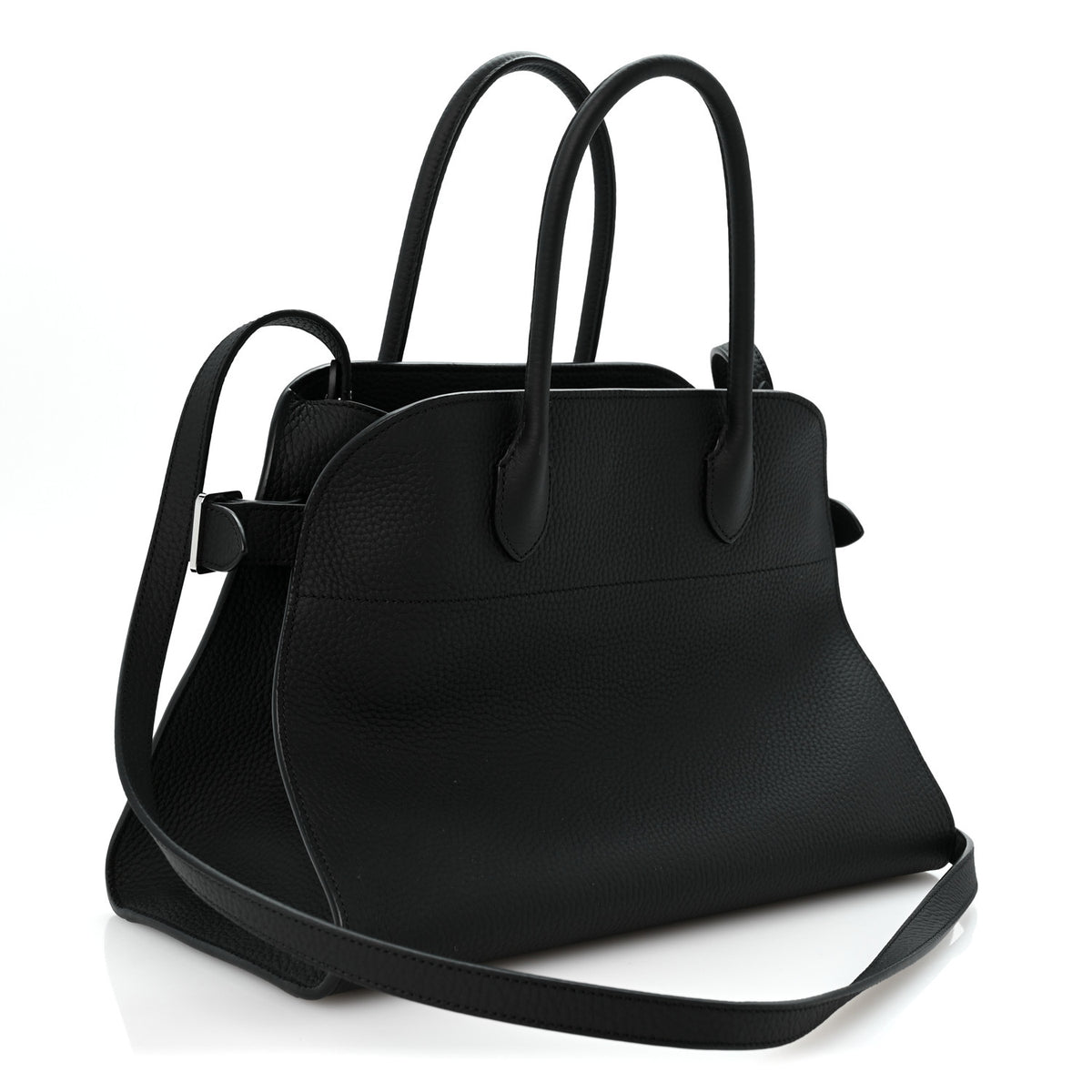 The Row Matte Grained Calfskin Soft Margaux 12 Black 3 of 9
