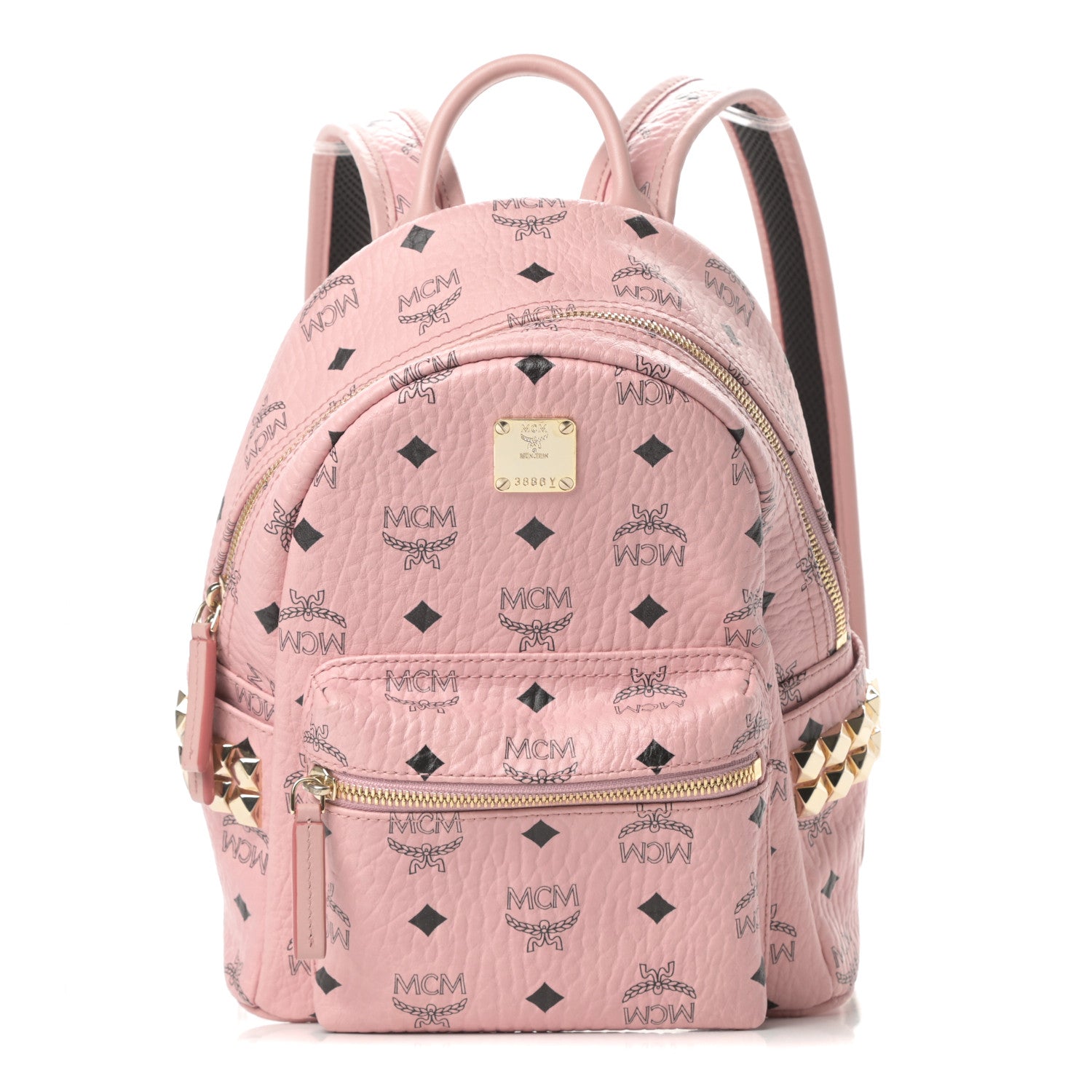 MCM Visetos Side Stud Mini Stark Backpack Pink 1 of 11