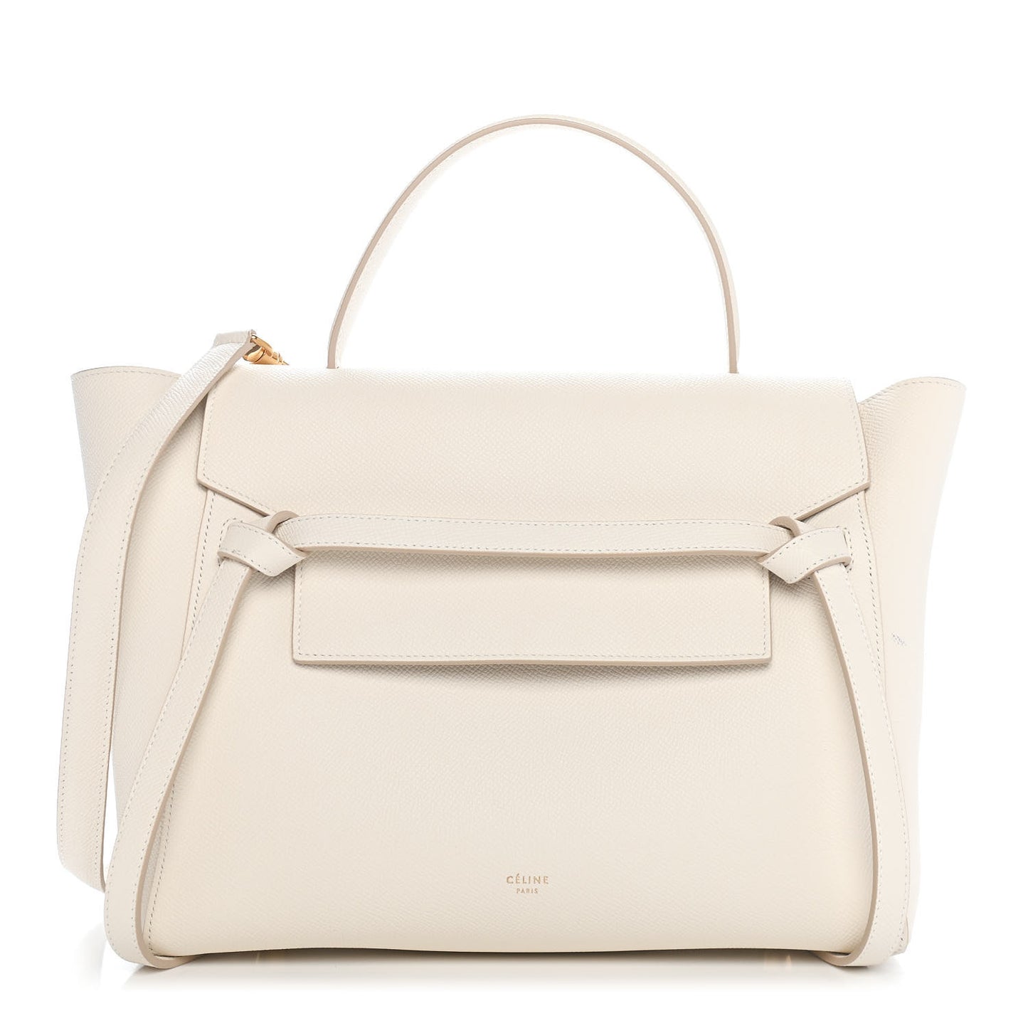 Grained Calfskin Mini Belt Bag White