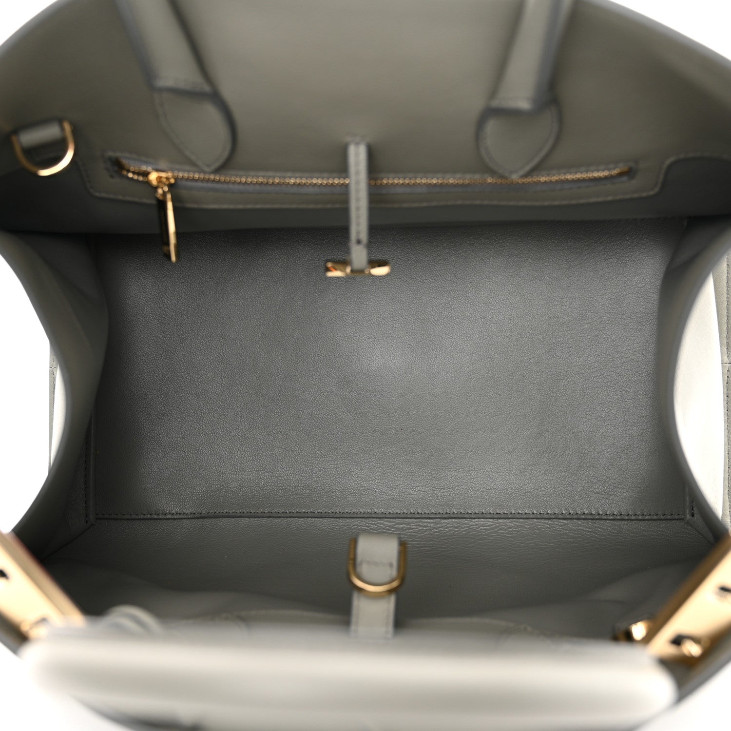 Salvatore Ferragamo Calfskin Small Hug Bag Ash Grey 5 of 10