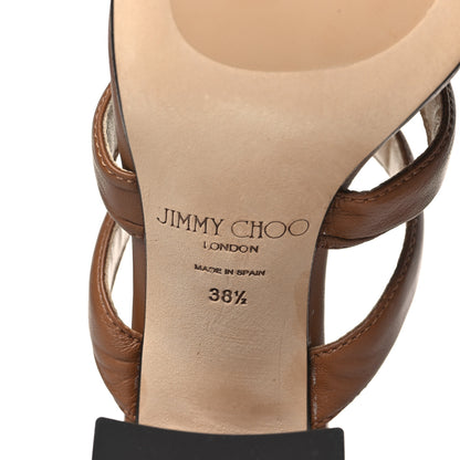 Jimmy Choo Nappa Auna 65 Mule Sandals 38.5 Brown 6 of 7