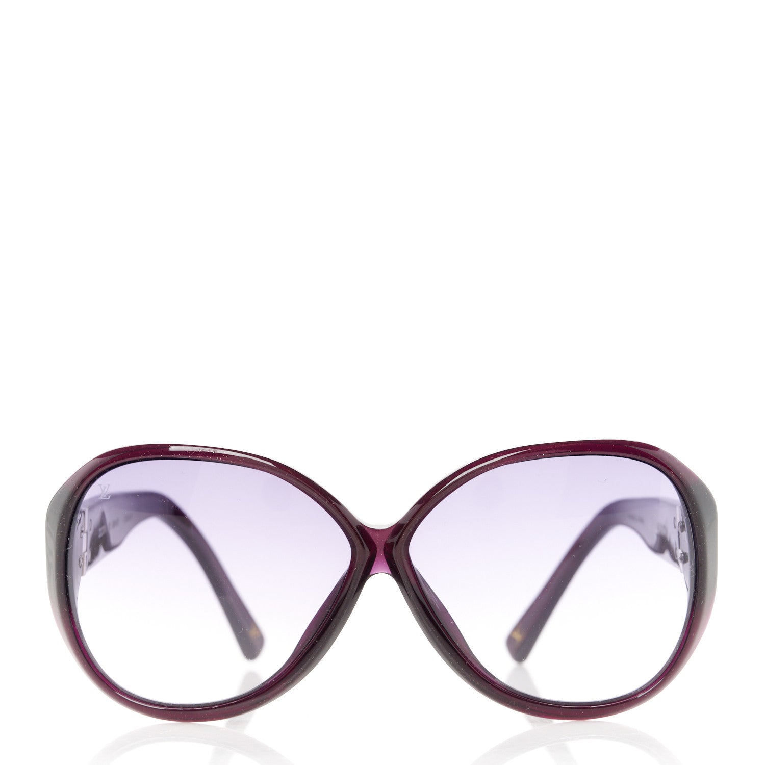Louis Vuitton Acetate Oversized Sunglasses Z0270W Purple Glitter 2 of 9