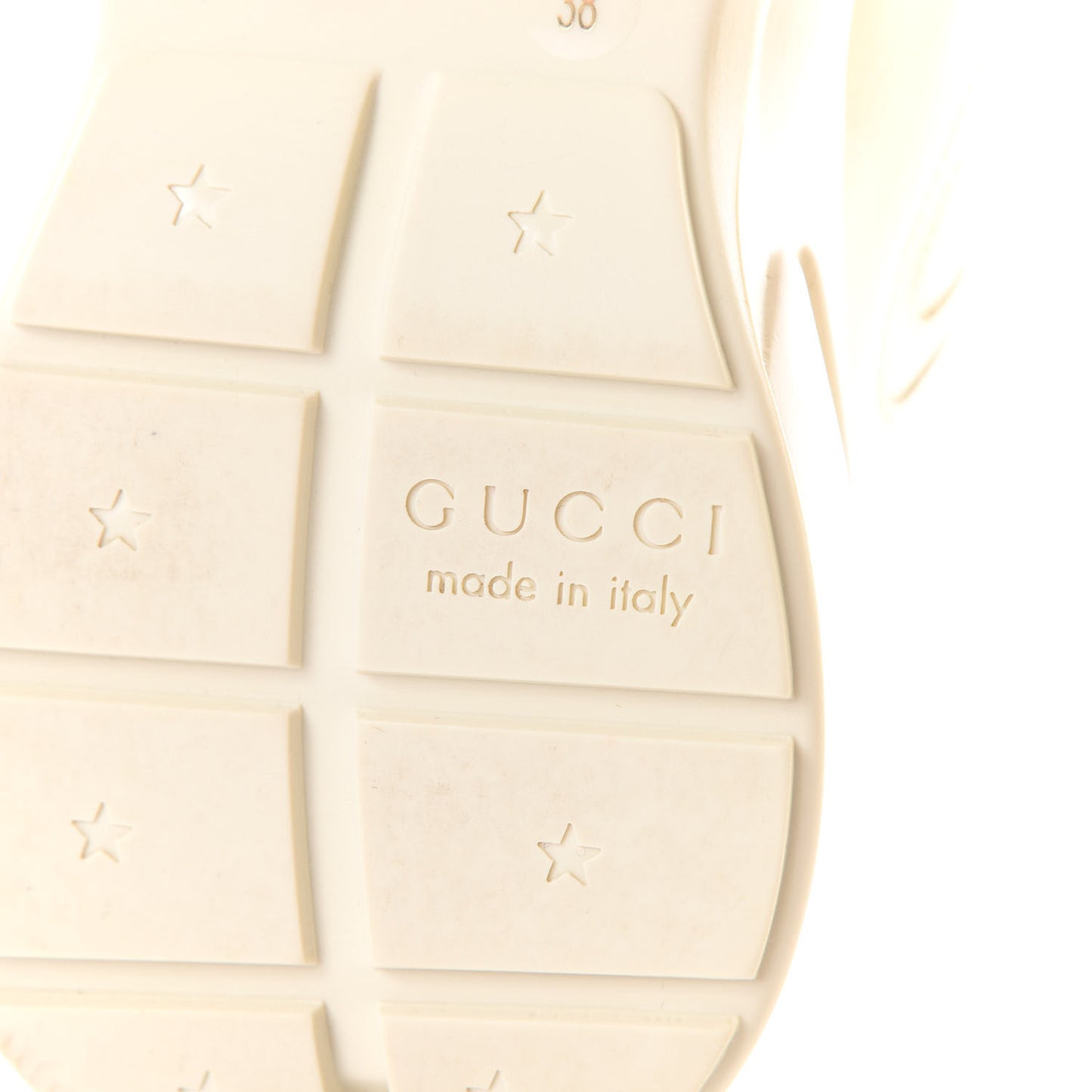 Calfskin Logo Womens Rhyton Sneakers 38 Ivory