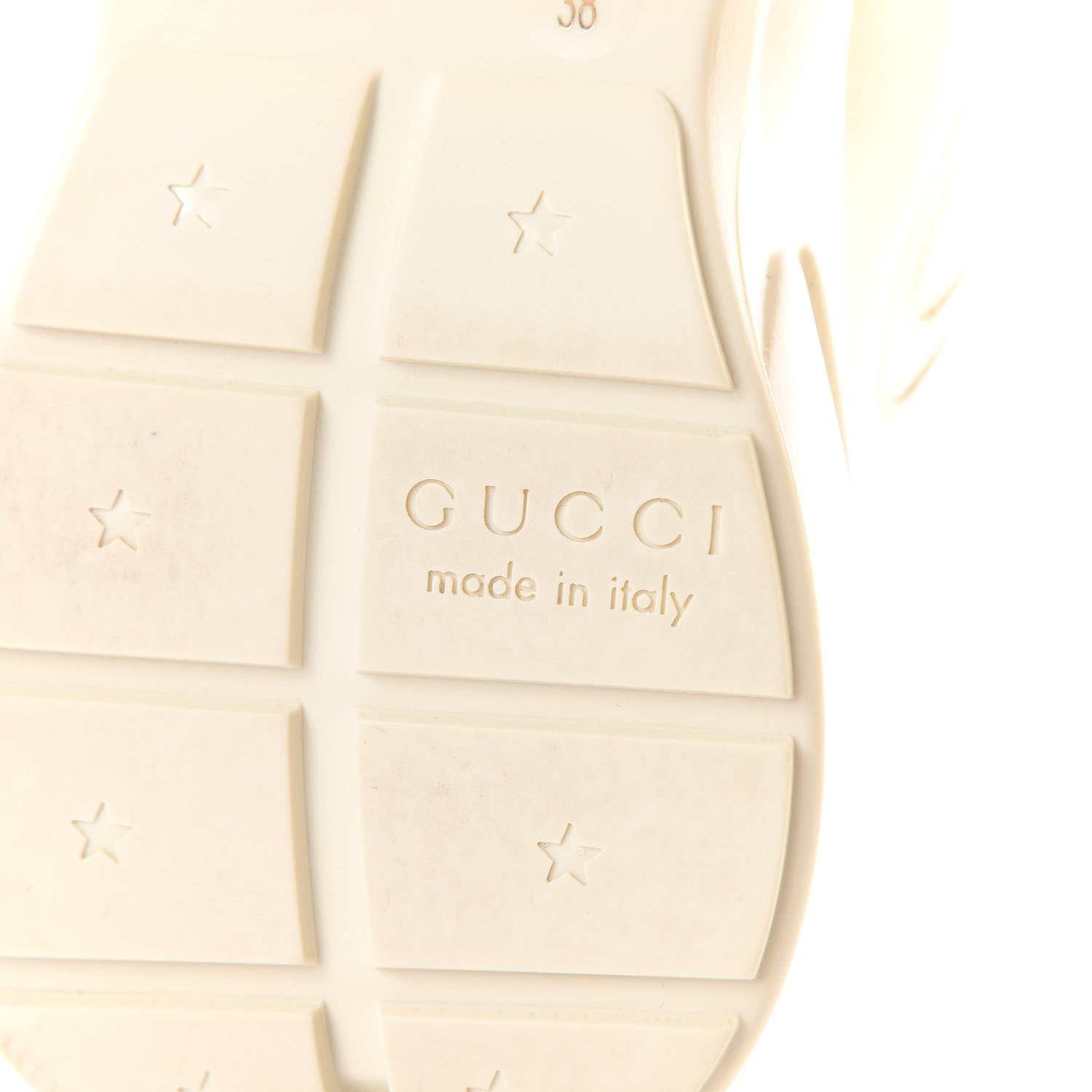 Gucci Calfskin Logo Womens Rhyton Sneakers 38 Ivory 6 of 9