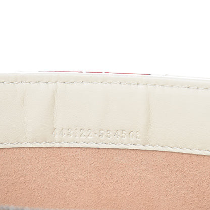 Gucci Calfskin Matelasse Trompe L'Oeil Print Mini GG Marmont Chain Wallet White 6 of 13