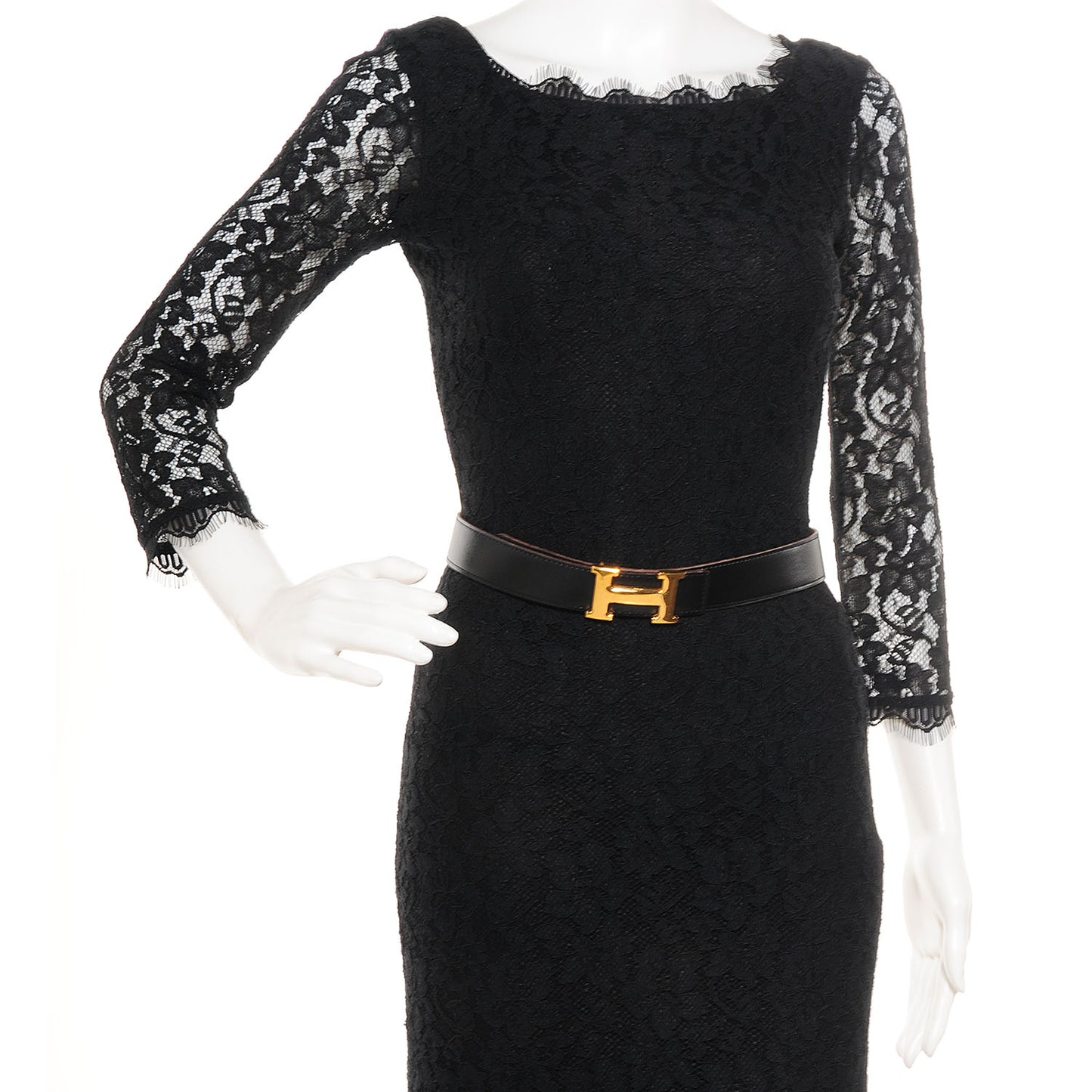 Box Togo Reversible Polished Constance 32mm H Belt 70 Noir Gold