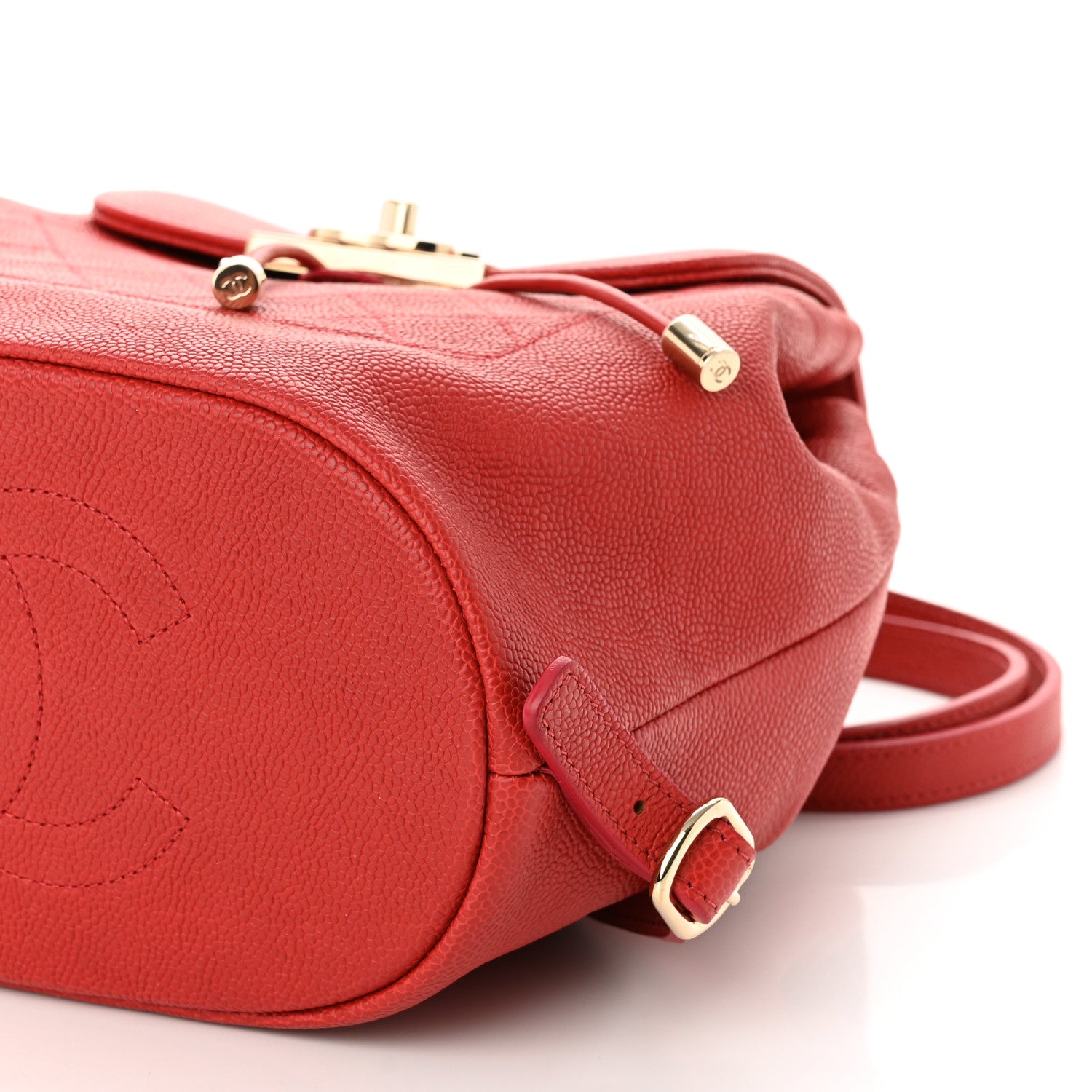 Chanel Caviar Quilted Backpack Red 10 of 10