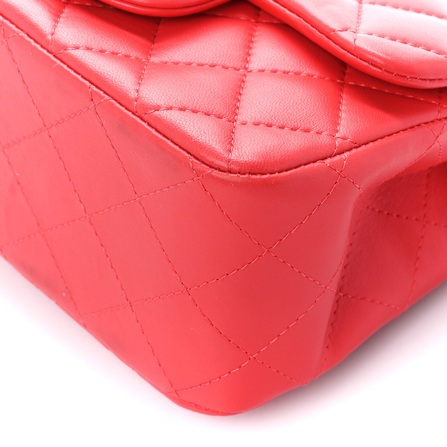 Lambskin Quilted Mini Square Flap Pink