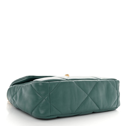 Chanel Lambskin Quilted Medium Chanel 19 Flap Green 4 of 10