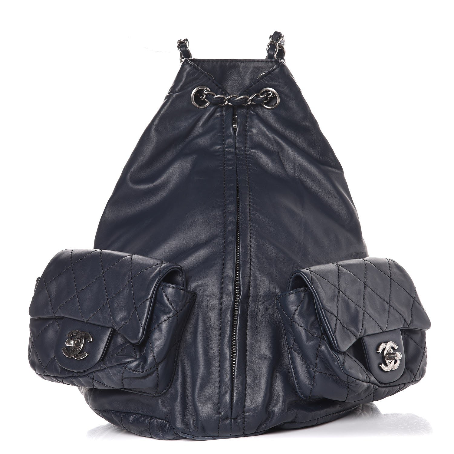 Chanel Calfskin Large Backpack Is Back Navy 1 of 7