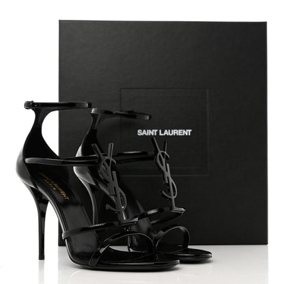 Saint Laurent Patent Cassandra 100 Sandals 38.5 Black 11 of 11