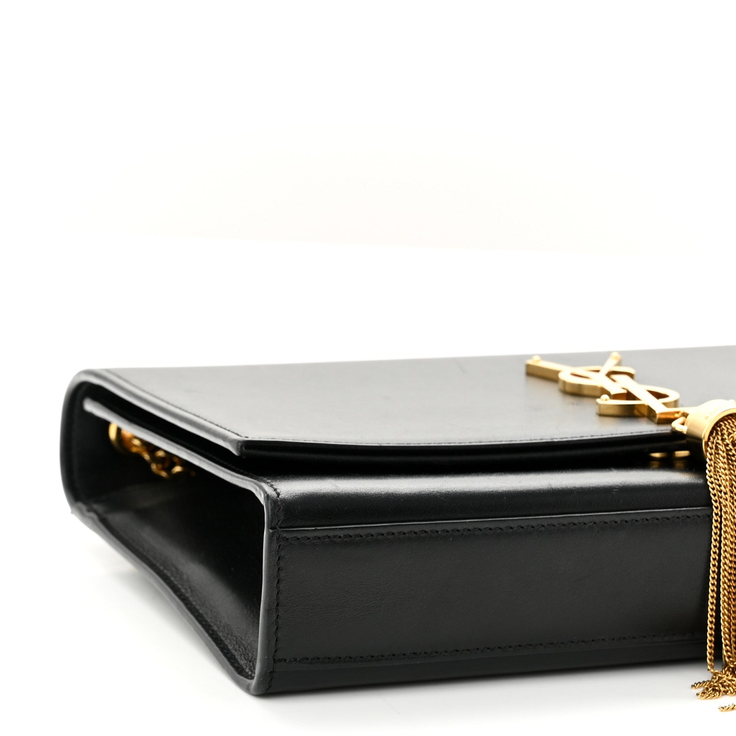 Saint Laurent Smooth Calfskin Medium Classic Monogram Kate Tassel Satchel Black 9 of 11