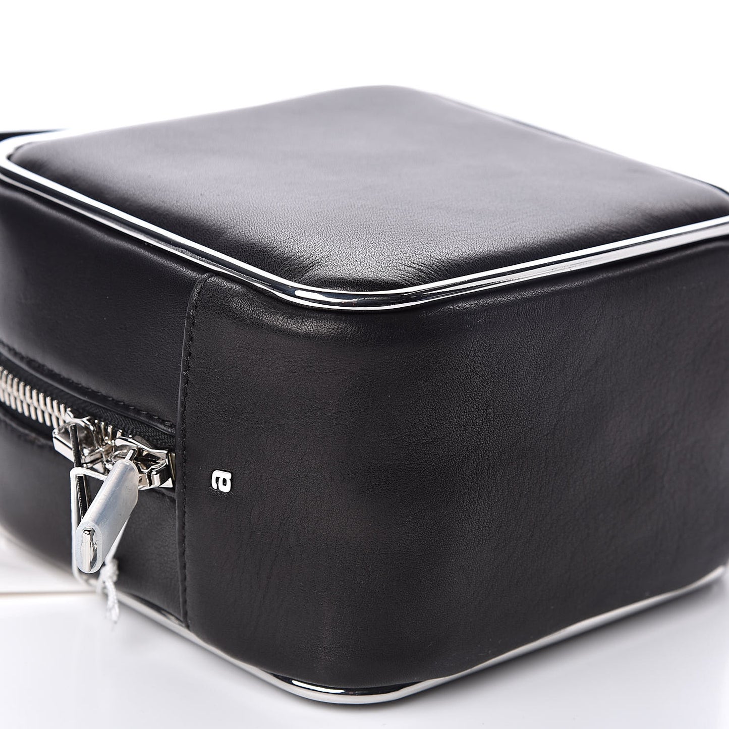 Supple Calfskin Halo Top Handle Bag Black