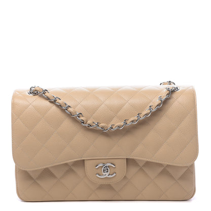 Chanel Caviar Quilted Jumbo Double Flap Beige Clair 1 of 9