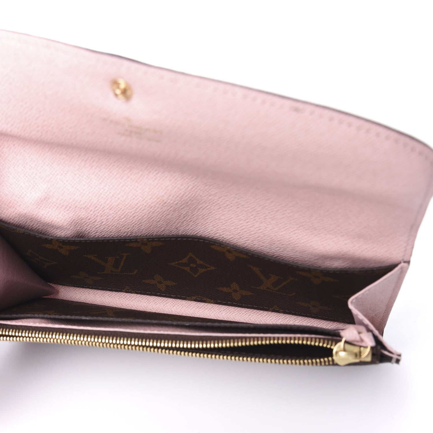 Louis Vuitton Monogram Emilie Wallet Rose Ballerine 10 of 12