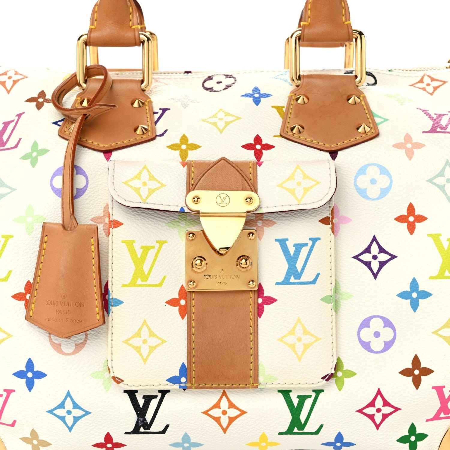 Louis Vuitton Monogram Multicolor Speedy 30 White 7 of 9