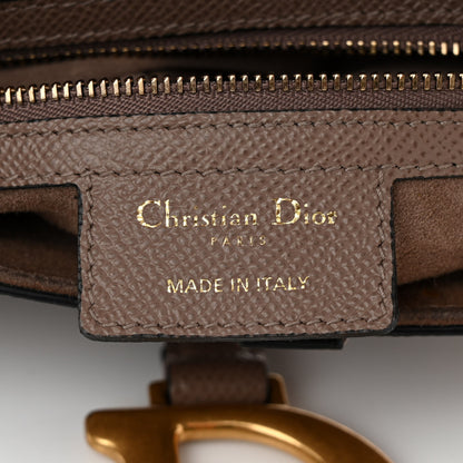 Christian Dior Grained Calfskin Saddle Bag Warm Taupe 6 of 12