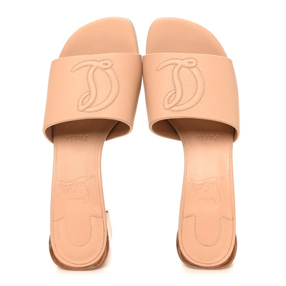 Christian Louboutin Calfskin Logo Embossed So CL 55 Mule 36 Leche Scuro 2 of 8