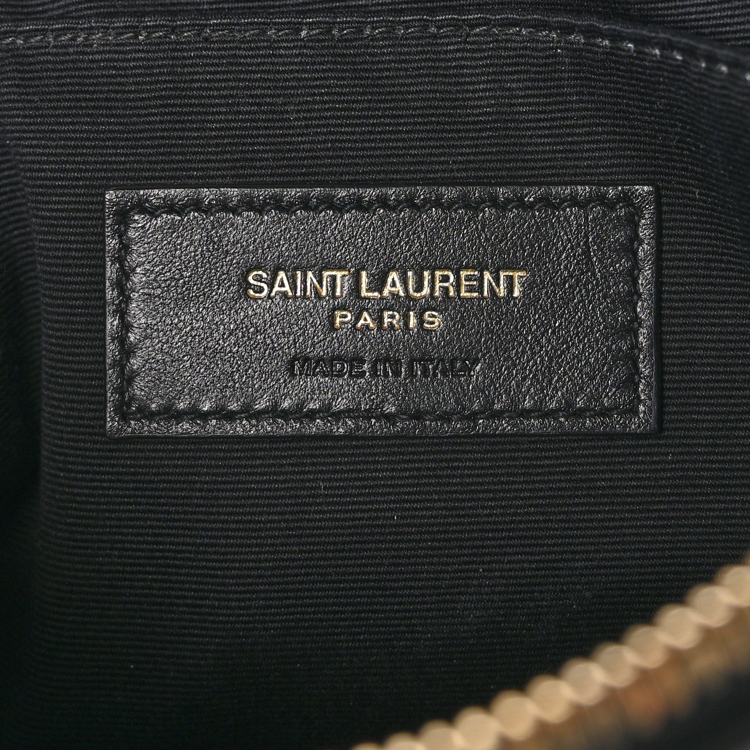 Saint Laurent Calfskin Matelasse Chevron Monogram A5 Wristlet Black 5 of 9