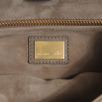 Fendi Vitello Suede Medium Peekaboo Iconic Satchel Nocciola Black 8 of 11