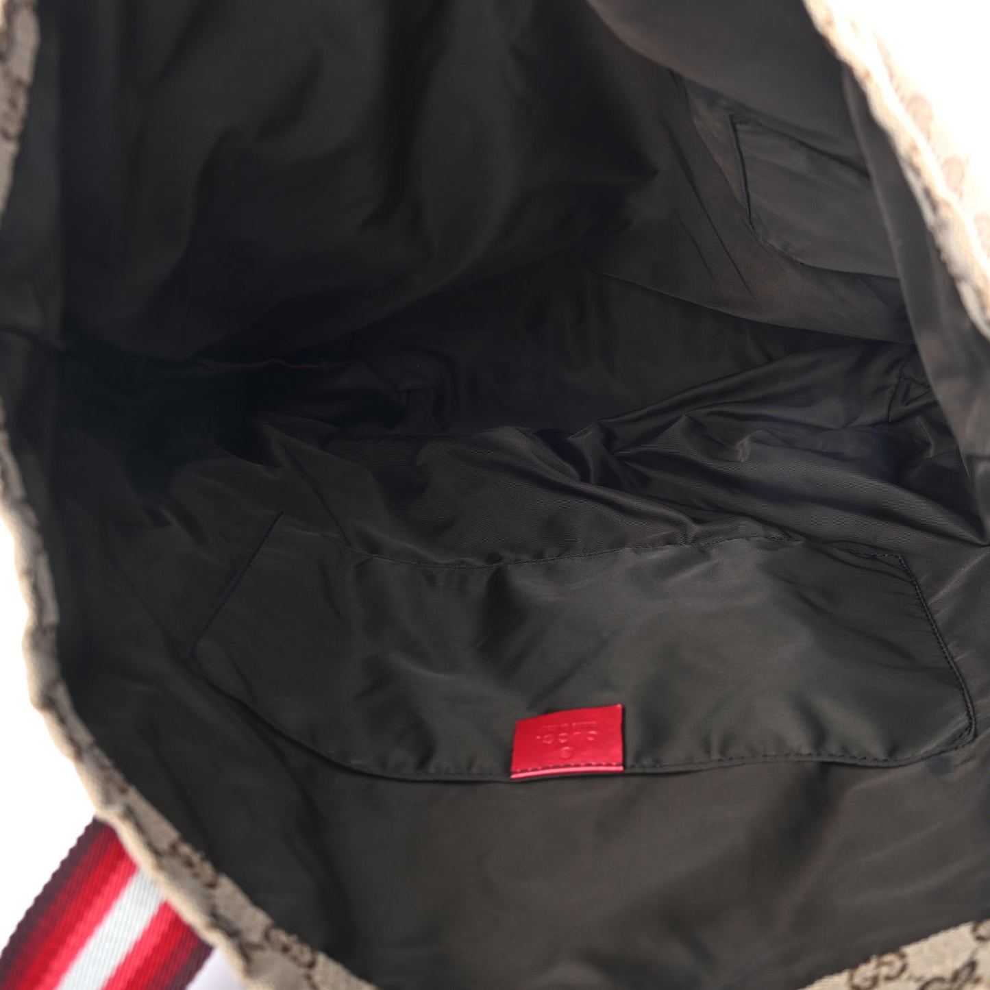 GG Monogram Medium Web Handle Vertical Tote Red