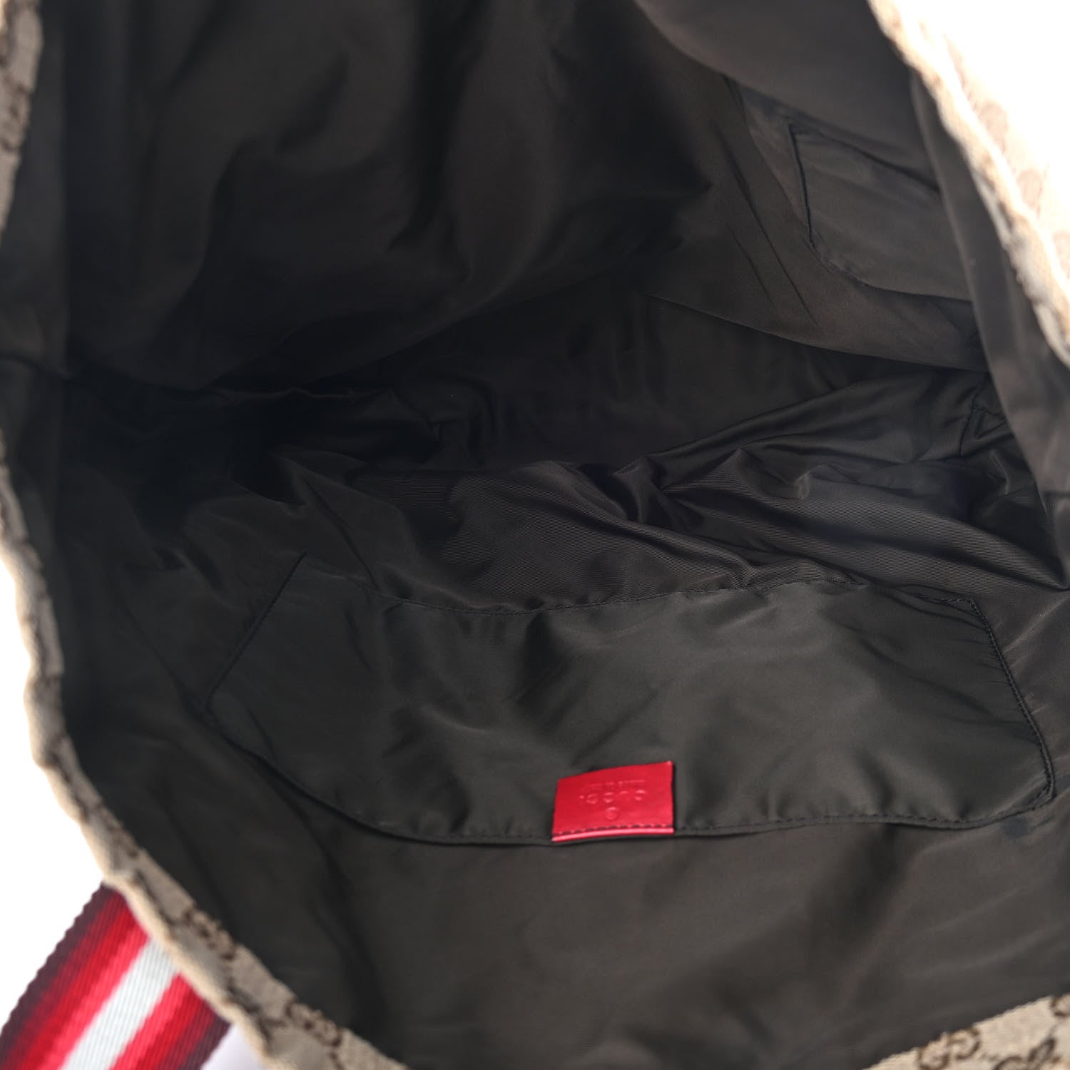 Gucci GG Monogram Medium Web Handle Vertical Tote Red 5 of 9