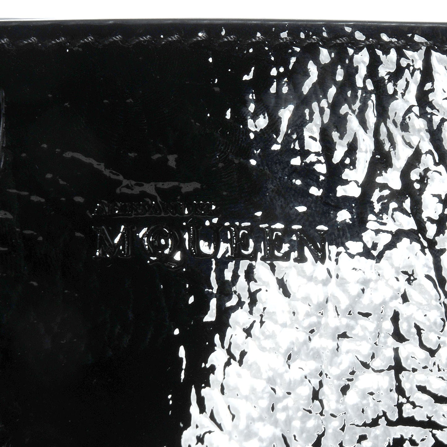 Patent Small Eyelet Padlock Skull Tote Black