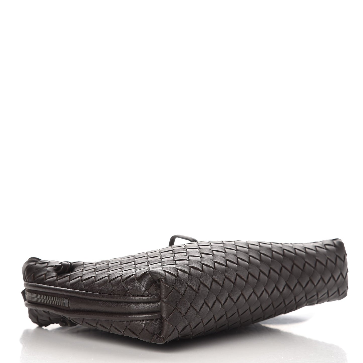 Nappa Intrecciato Pillow Crossbody Messenger Espresso