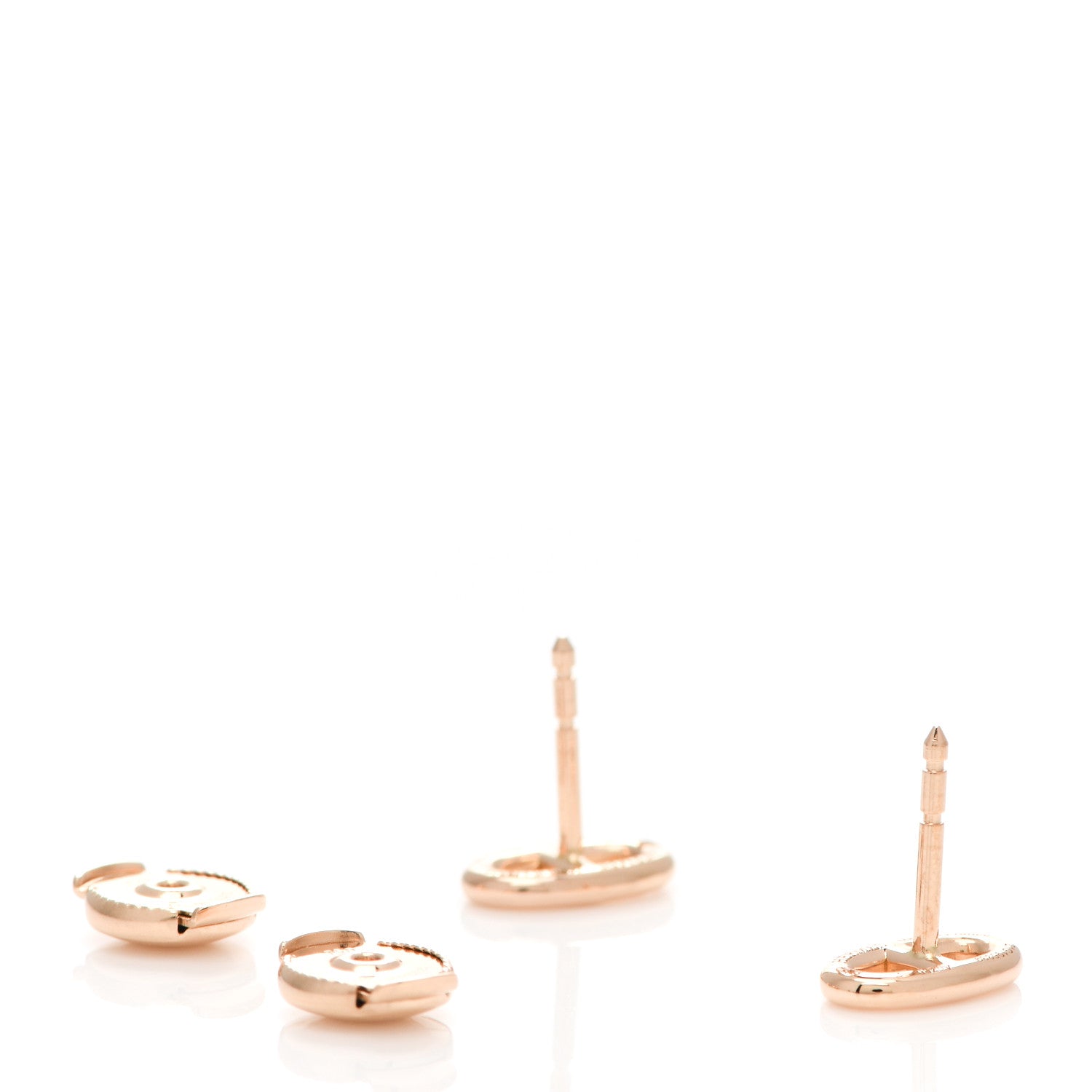 Hermes 18K Rose Gold TPM Farandole Stud Earrings 4 of 5