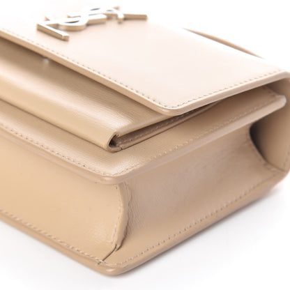 Saint Laurent Calfskin Monogram Sunset Chain Wallet Nude Powder 8 of 9