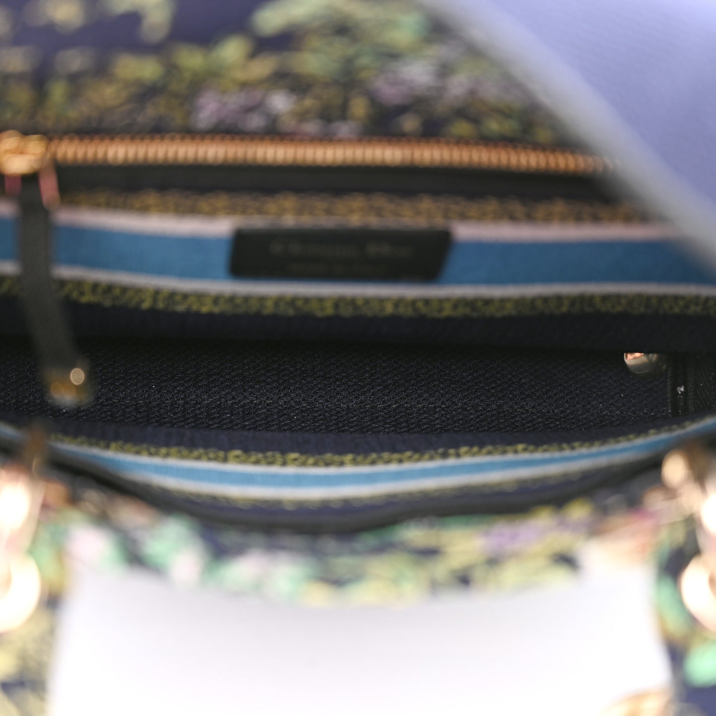 Canvas D-Constellation Embroidered Medium Lady D-Lite Bleu Multicolor