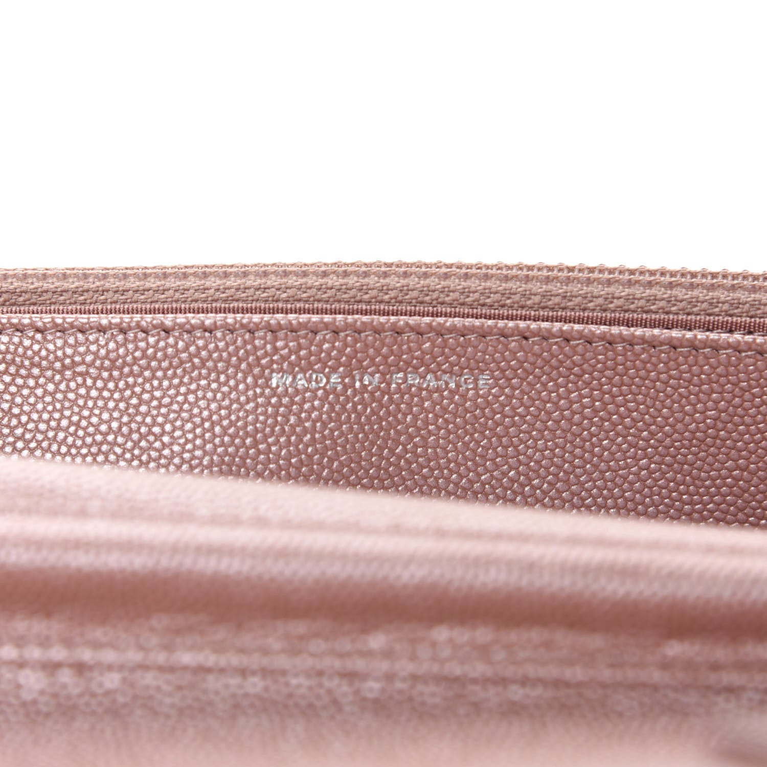Chanel Metallic Caviar Chevron Quilted Vintage Mademoiselle Wallet On Chain WOC Pink 9 of 12