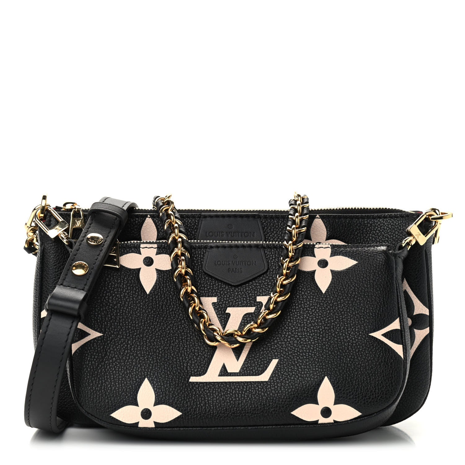 Louis Vuitton Empreinte Monogram Giant Multi Pochette Accessories Black Beige 1 of 10