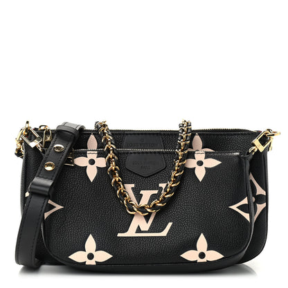 Louis Vuitton Empreinte Monogram Giant Multi Pochette Accessories Black Beige 1 of 10