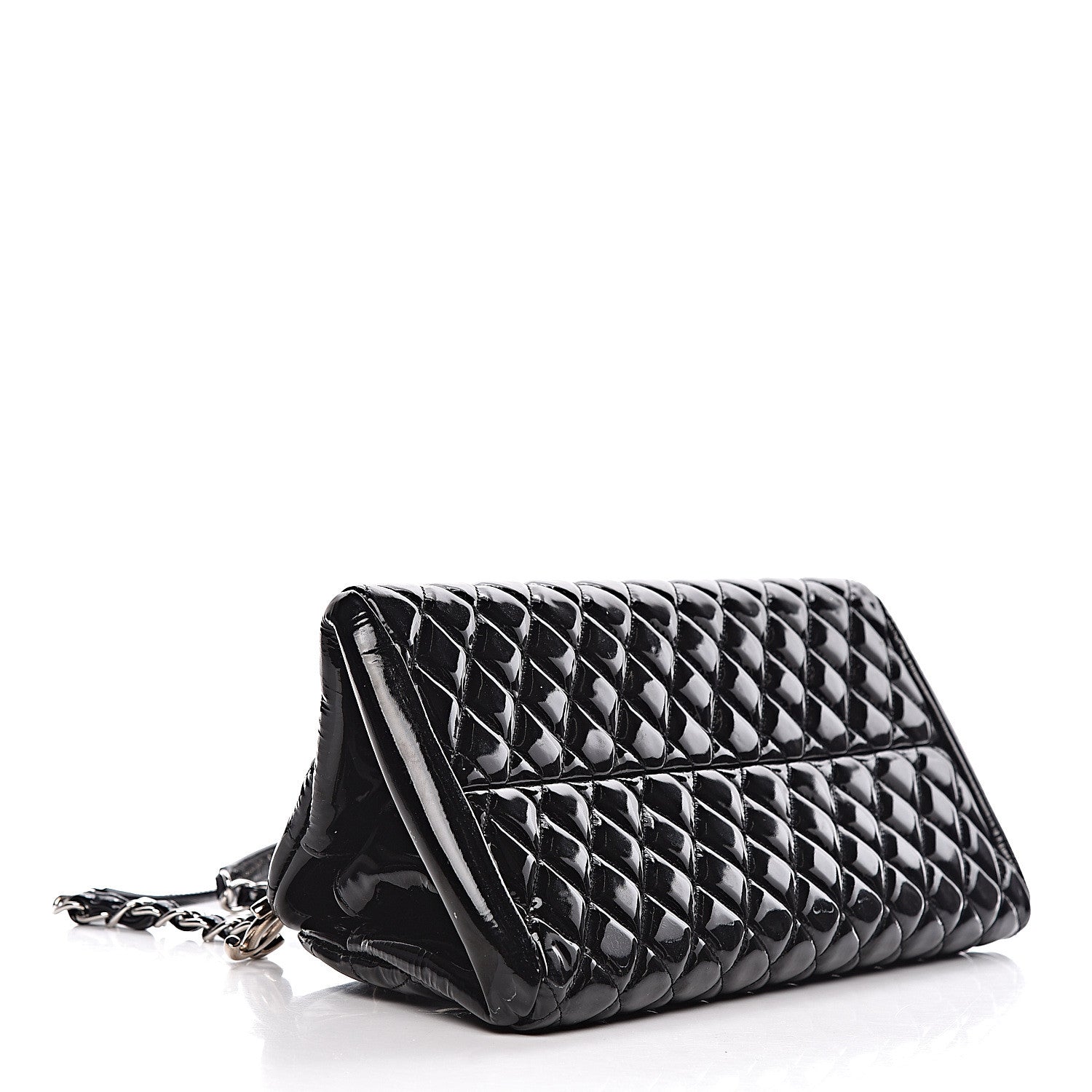 Chanel Patent Quilted Medium Just Mademoiselle Black 4 of 12
