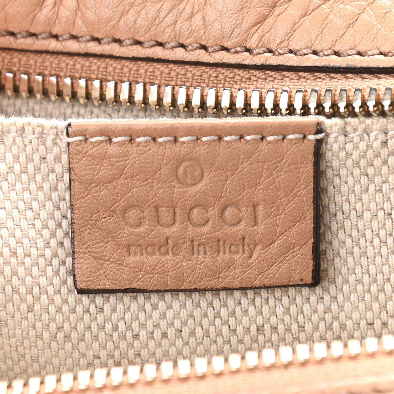 Gucci Pebbled Calfskin Small Soho Disco Bag Camelia 6 of 13
