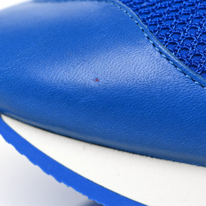 Balenciaga Mesh Calfskin Neoprene Suede Mens Race Runner Sneakers 40 Bleu 8 of 8