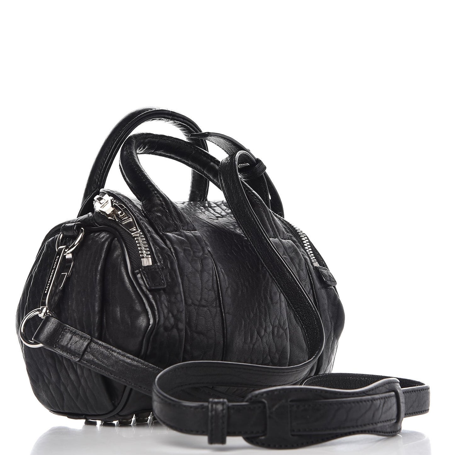 Pebbled Lambskin Mini Rockie Black Rhodium Hardware