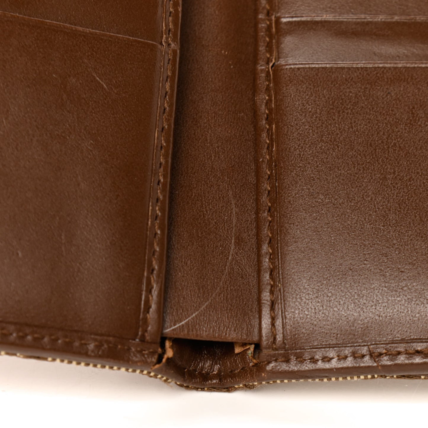 Monogram Compact Wallet Brown