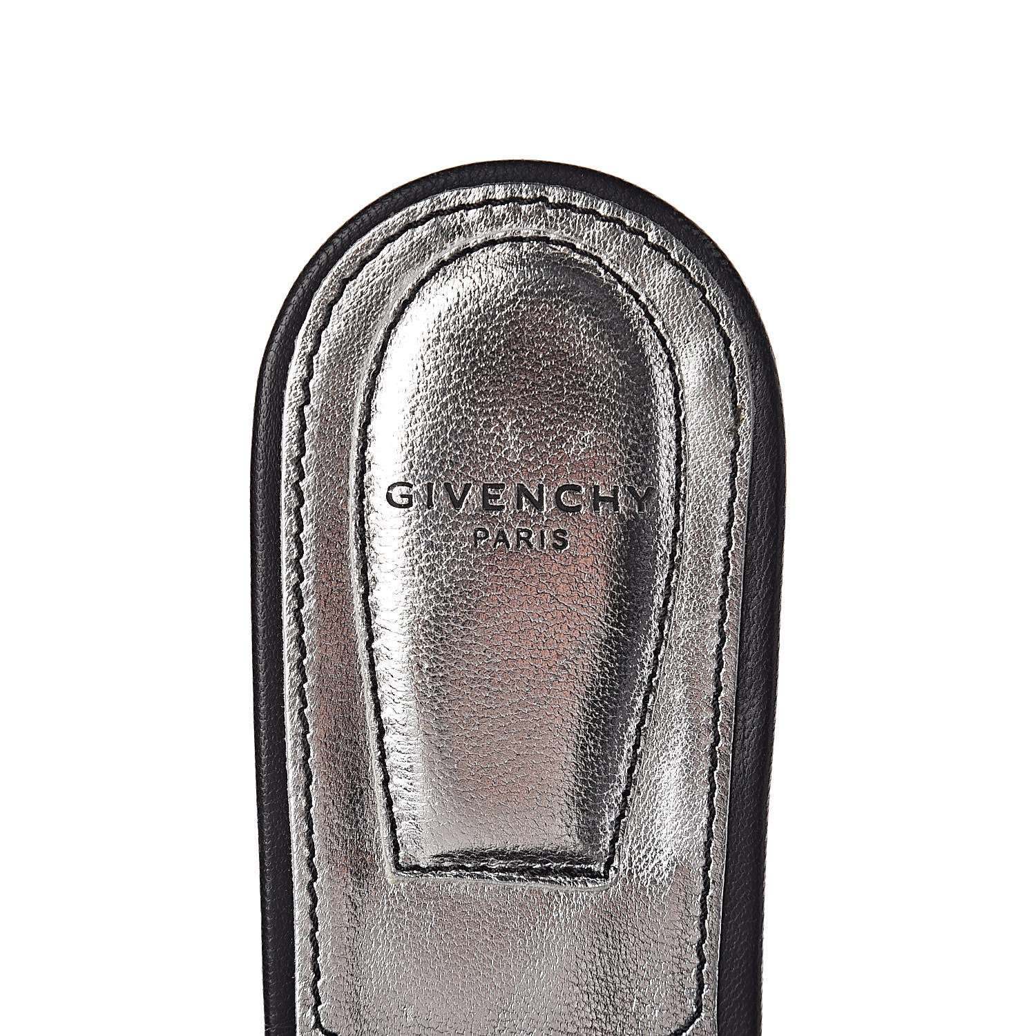 Givenchy Calfskin Studded Bedford Logo Mule Slides 36.5 Black 8 of 9