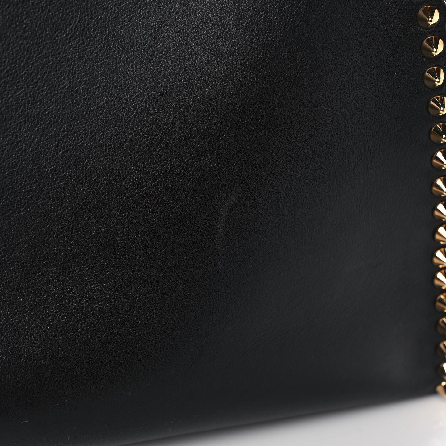 Vitello Seta Shiny Nappa Scalloped Studded Medium Peekaboo Iconic Satchel Black