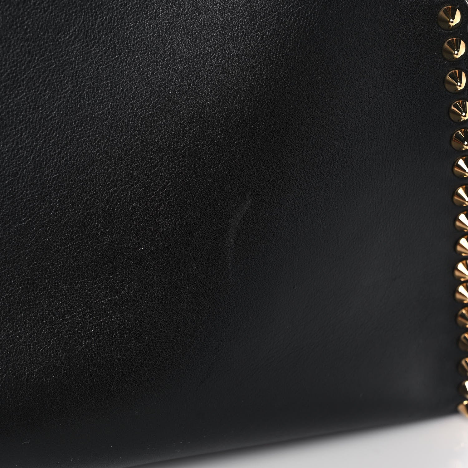 Fendi Vitello Seta Shiny Nappa Scalloped Studded Medium Peekaboo Iconic Satchel Black 11 of 11