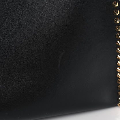 Fendi Vitello Seta Shiny Nappa Scalloped Studded Medium Peekaboo Iconic Satchel Black 11 of 11
